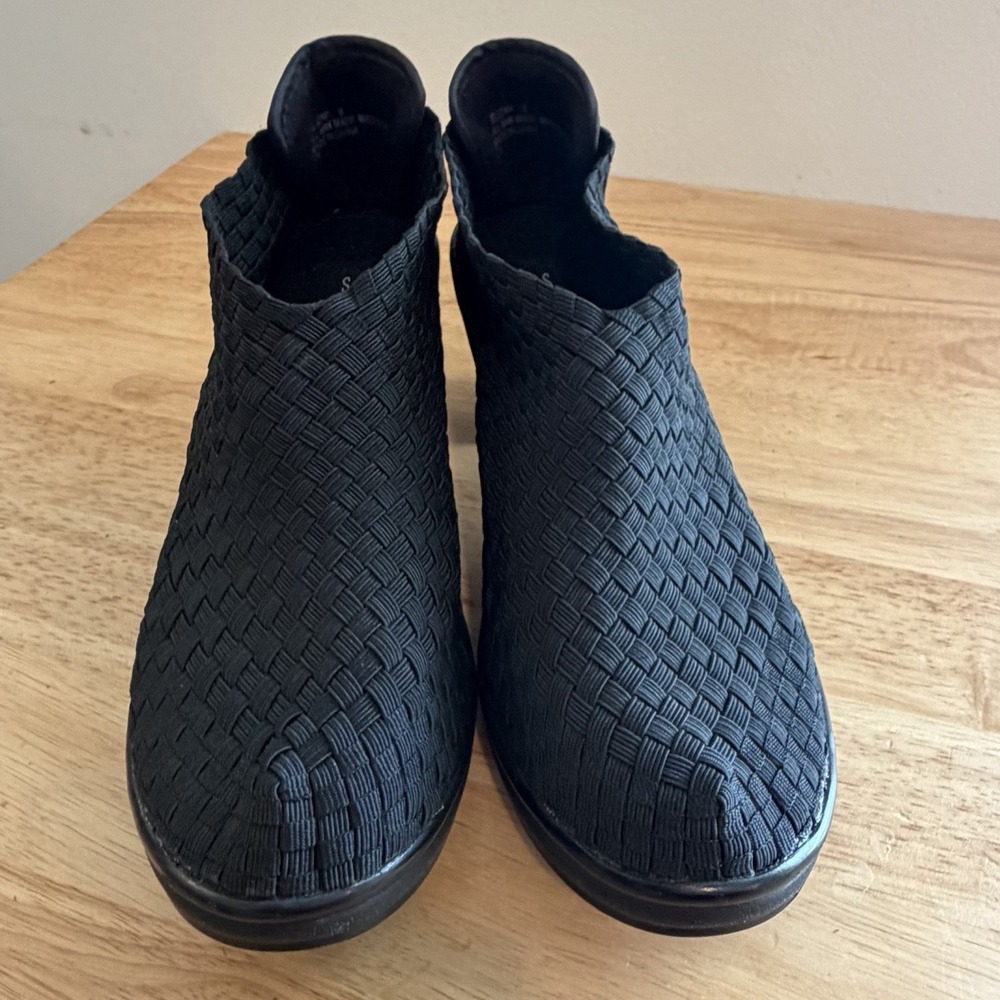 Steven By Steve Madden Woven Heel Womens Eliza Size 8 Black Y2K Block Heel - Picture 3 of 11